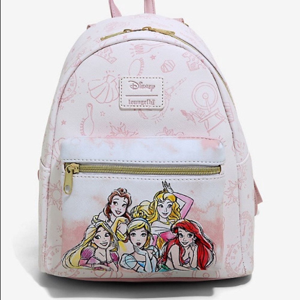 NWT DISNEY PRINCESS ICONS LOUNGEFLY MINI BACKPACK